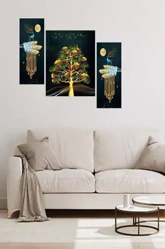Set of 3 digital wall painting