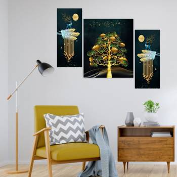 Set of 3 digital wall painting 4