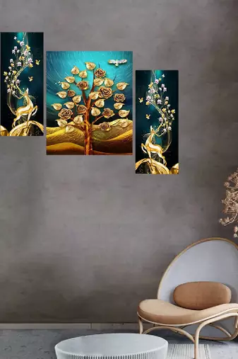 Set of 3 digital wall painting