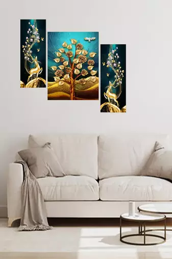 Set of 3 digital wall painting