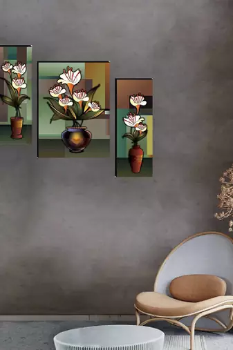 Set of 3 digital wall painting