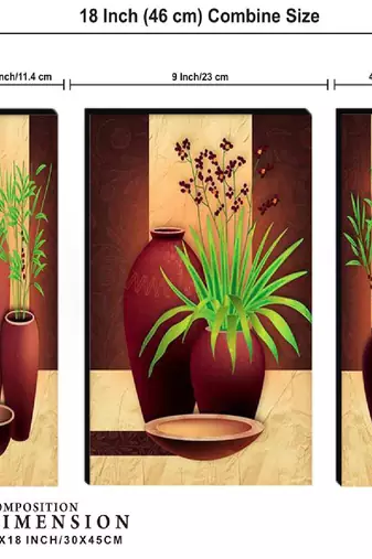 Set of 3 digital wall painting
