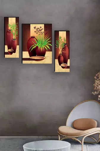 Set of 3 digital wall painting