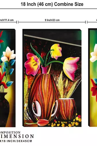 Set of 3 digital wall painting