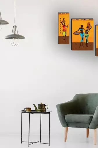 Set of 3 digital wall painting