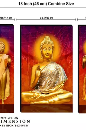 Set of 3 digital wall painting