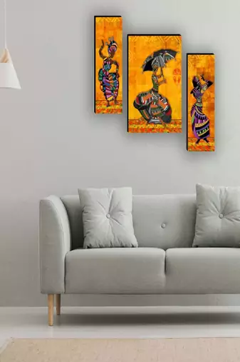 Set of 3 digital wall painting