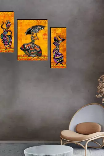 Set of 3 digital wall painting