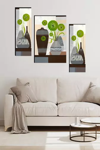 Set of 3 digital wall painting