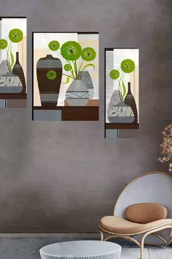 Set of 3 digital wall painting