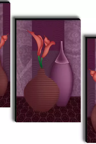 Set of 3 digital wall painting