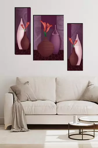 Set of 3 digital wall painting