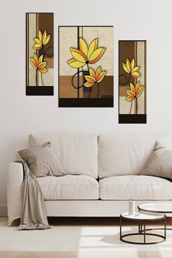 Set of 3 digital wall painting