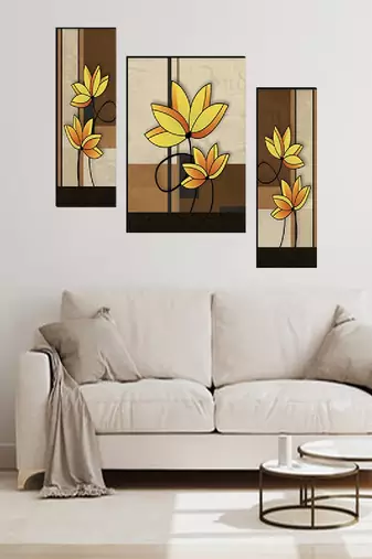 Set of 3 digital wall painting