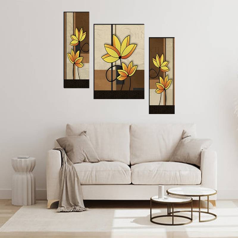 Set of 3 digital wall painting