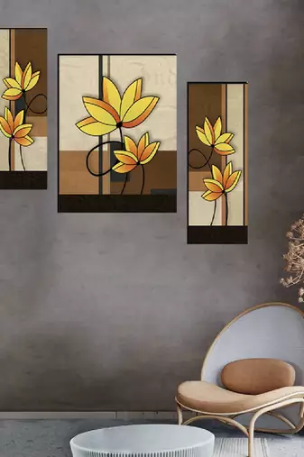 Set of 3 digital wall painting