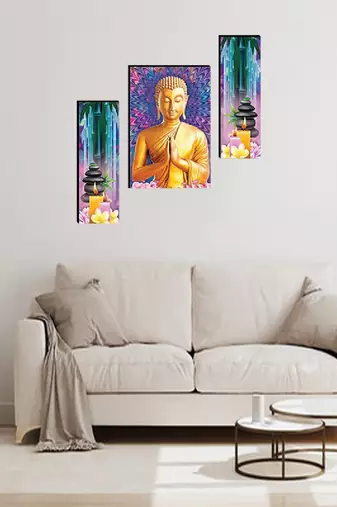 Set of 3 digital wall painting