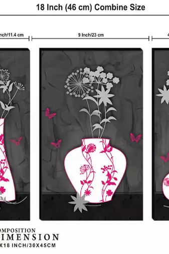 Set of 3 digital wall painting