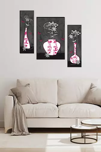 Set of 3 digital wall painting