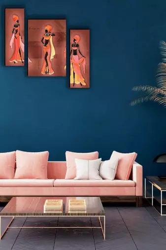 Set of 3 digital wall painting