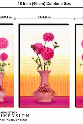 Set of 3 digital wall painting