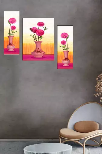 Set of 3 digital wall painting