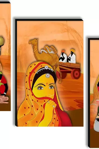 Set of 3 digital wall painting