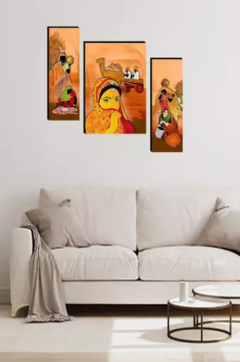 Set of 3 digital wall painting