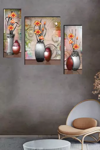 Set of 3 digital wall painting