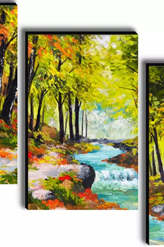Set of 3 digital wall painting