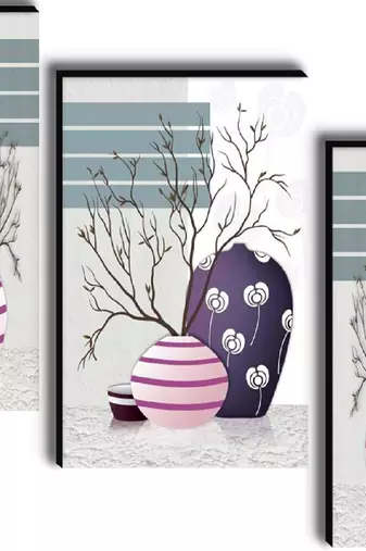 Set of 3 digital wall painting