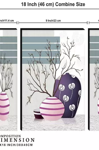 Set of 3 digital wall painting