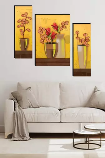 Set of 3 digital wall painting