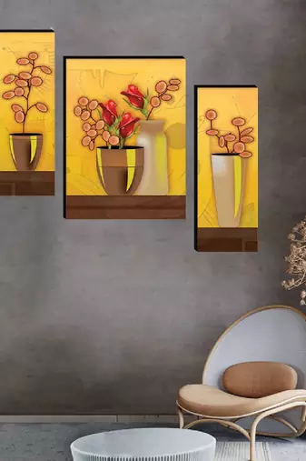 Set of 3 digital wall painting