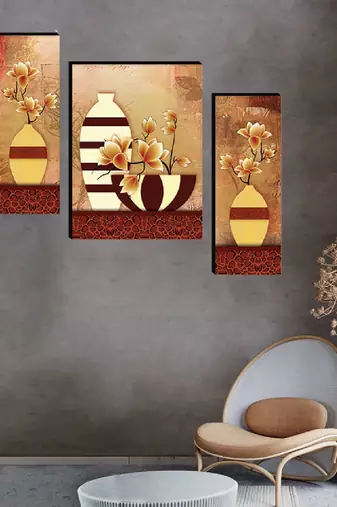 Set of 3 digital wall painting