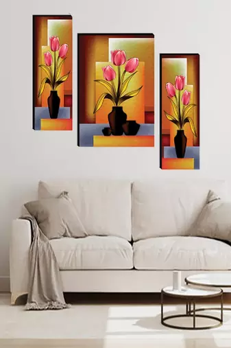 Set of 3 digital wall painting