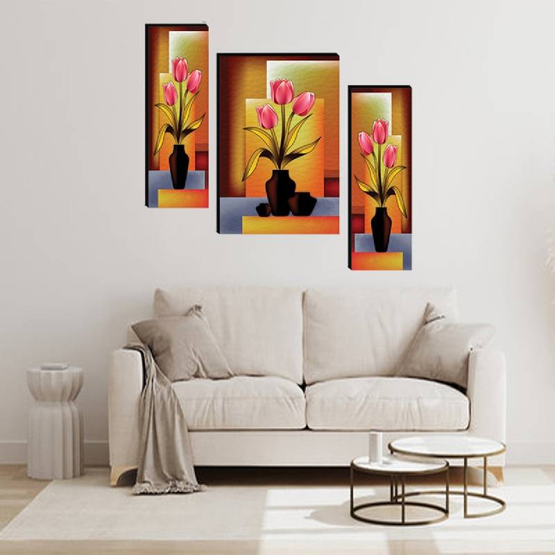 Set of 3 digital wall painting