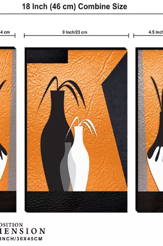 Set of 3 digital wall painting