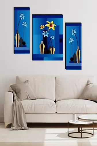 Set of 3 digital wall painting