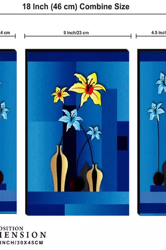 Set of 3 digital wall painting