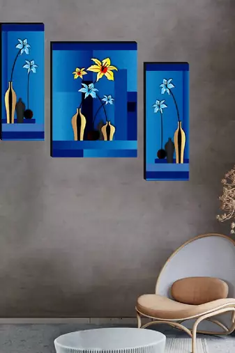 Set of 3 digital wall painting