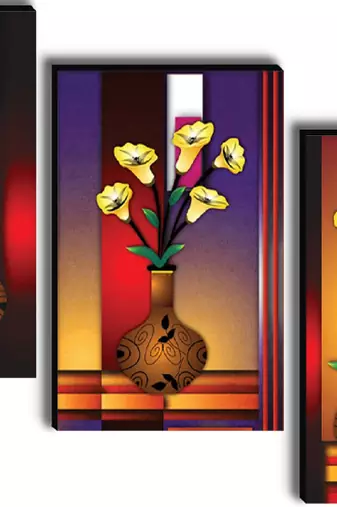 Set of 3 digital wall painting