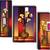 Set of 3 digital wall painting