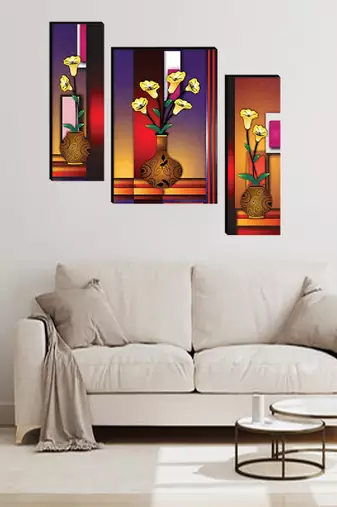 Set of 3 digital wall painting