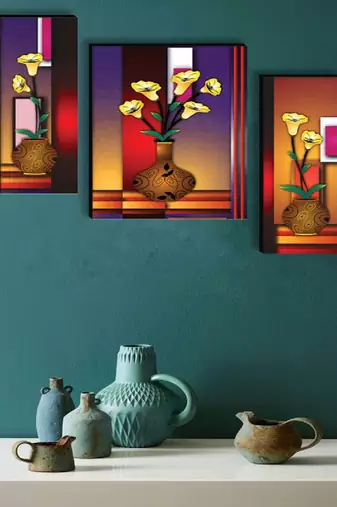 Set of 3 digital wall painting