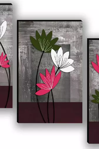Set of 3 digital wall painting