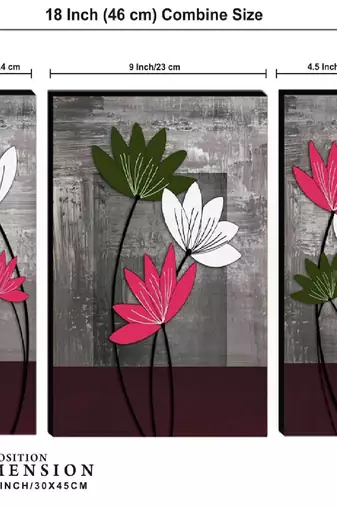 Set of 3 digital wall painting