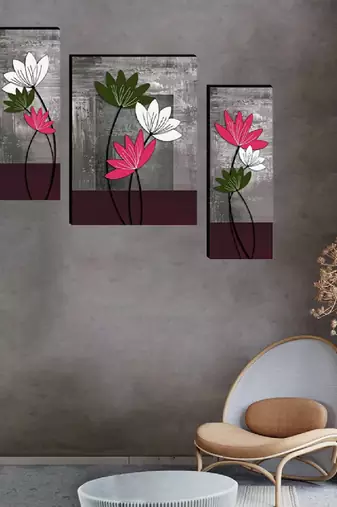 Set of 3 digital wall painting