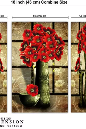 Set of 3 digital wall painting