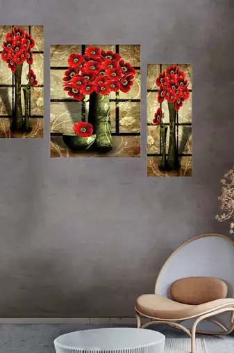 Set of 3 digital wall painting